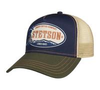 Stetson Cowboy Coffee Company Trucker Cap Women/Men - Baseball mesh Snapback, with Peak, Peak All-Season Spring Summer Autumn Winter - One Size Blue-Olive