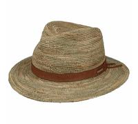 Stetson Crochet Traveller Hat Straw Multicolor Leather Band Unisex Summer