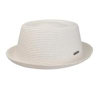 Stetson Dawson Black Pork Pie Men Summer Hat UV Protection 40 Paper Straw Beach Hat Braided Pattern Spring Summer
