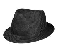 Stetson Dawson Toyo Trilby Hat Lightweight Minimalist Unisex UV Protection 40+ Summer Black