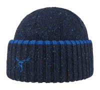Stetson Deer Beanie with Cuff Men - Made in Italy hat Wool Cuff, Winter Autumn-Winter - One Size Navy