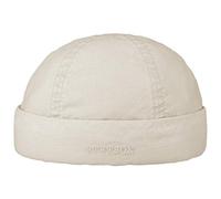 Stetson Delave Organic Cotton Docker Cap Men - Made in The EU - Sustainable 100% Organic Cotton - UV Protection 40+ - Plain Full Cap Harbor Beanie Spring/Summer Oatmeal M (56-57 cm)