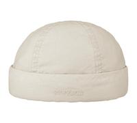 Stetson Delave Organic Cotton Docker Cap Men - Made in the EU - Sustainable 100% Organic Cotton - UV Protection 40+ - Plain Full Cap Harbor Beanie Spring/Summer Oatmeal L (58-59 cm)