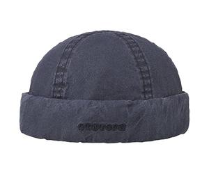 Stetson Delave Organic Cotton Docker Cap Men - Made in The EU - Sustainable 100% Organic Cotton - UV Protection 40+ - Plain Full Cap Harbor Beanie Spring/Summer Navy L (58-59 cm)