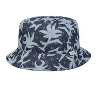 Stetson Denim Print Bucket Hat Cotton UV Protection Packable Made in EU Unisex Summer Navy M (56-57 cm)