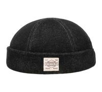 Stetson New Denim Docker Hat Men - Made in The EU Cap caps Summer-Winter - L (58-59 cm) Black