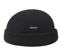 Stetson Sparr Docker Cap - Winter Cap Men's - Docker Cap with Fleece Lining - Wool Cap with Cashmere - Fall/Winter caps - Men's Cap Black M (56-57 cm)