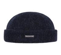 Stetson | Docker | Wool Herringbone | Brimless Docker Hat | Dark Navy L