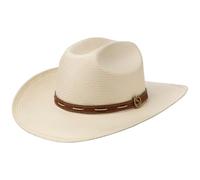 Stetson Edcouch Western Toyo Straw Cowboy Hat Leather Band Cattleman Crown Men Summer