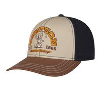 Stetson Est. 1865 Snapback Baseball Cap 6 Panel Embroidered Design Unisex Summer Winter Brown-Blue