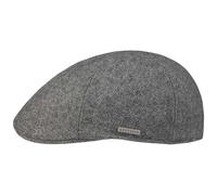 Stetson Finningley 6 Panel Flat Cap Heathered Sustainable Made in EU Men Autumn Winter Grey