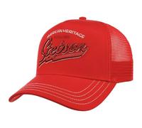 Stetson Since 1865 Trucker Cap One Size (Approx. 56-60 cm) Men - Brim and Front Made of 100% Cotton - Size-Adjustable - Mesh Cap with mesh Panel - Brim Length 7 cm - Summer/Winter red One Size