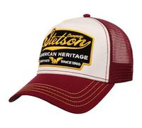 Stetson Trucker Cap American Heritage Breathable Mesh Snapback Men Red / White