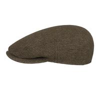 Stetson Forestburg Flatcap Made in Germany Cap Handmade Melange Wool Linen Cotton Men Autumn Winter Brown 57 cm