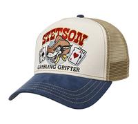 Stetson Gambling Grifter Trucker Cap Mesh Snapback Cotton Patch Baseball Cap Adjustable Men Summer Winter Beige One Size