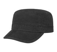 Stetson Gosper Ladies/Mens Army-Style Urban Cap - Cotton Army Cap - Military-Style Cap with UV Protection - Summer and Winter Cap - Cap Black L (58-59 cm)