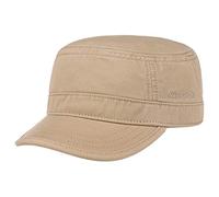 Stetson Gosper Ladies/Mens Army-Style Urban Cap - Cotton Army Cap - Military-Style Cap with UV Protection - Summer and Winter Cap - Cap Dark Beige L (58-59 cm)