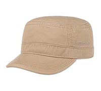 Stetson Gosper Ladies/Mens Army-Style Urban Cap - Cotton Army Cap - Military-Style Cap with UV Protection - Summer and Winter Cap - Cap Dark Beige M (56-57 cm)