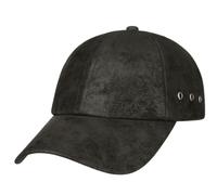 Stetson Liberty Leather Cap Men - Baseball hat Metal Buckle, with Peak Autumn Spring Winter Summer Summer-Winter - One Size Black