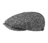 Stetson Hatteras Women/Men - Made in The EU Winter Cap Newsboy Flat hat with Peak, Lining Autumn-Winter - 58 cm Black