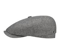 Stetson Hatteras Cashmere Silk Flat Cap Women's/Men's - Flat Cap Made in Germany - Cashmere Cap with New Wool - Summer/Winter Flat Cap Grey 58 cm