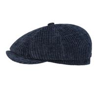 Stetson Hatteras Corduroy Flatcap Jersey Cap Made in EU Men Autumn Winter Navy L (58-59 cm)
