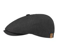 Stetson Hatteras Flat Cap Black 60 cm Linen UV Protection
