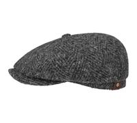 Stetson Hatteras Flat Cap Wool Herringbone Multicolored Dots Men Autumn Winter