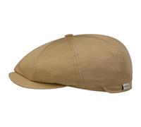Stetson Hatteras Hertford Flatcap Cap 100% Cotton UV Protection 40 Made in EU Men Summer Khaki XL (60-61 cm)