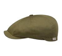 Stetson Hatteras Hertford Flatcap Cap 100% Cotton UV Protection 40 Made in EU Men Summer Olive XL (60-61 cm)