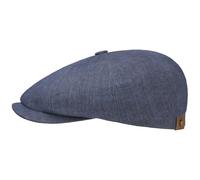 Stetson Hatteras Linen Flat Cap Cotton Lining Newsboy Cap UV 40+ Sun Protection Men Women Spring Summer Navy