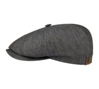 Stetson Hatteras Linen Flat Cap Cotton Lining Newsboy Cap UV 40+ Sun Protection Men Women Spring Summer Grey