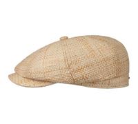 Stetson Hatteras New Toyo Flat Cap Men - Straw Newsboy with Peak Spring-Summer Summer - L (58-59 cm) Nature