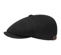 Stetson Hatteras Noir Flat Cap All-Year Cashmere Blend Men Women Black 60 cm