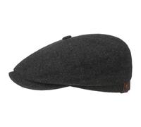 Stetson Hatteras Noir Flat Cap All-Year Cashmere Blend Men Women Anthracite 57 cm