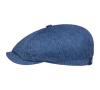 Stetson Hatteras Pandico Flat Cap Made in EU Linen Eight-Panel Striped Lightweight Men Summer