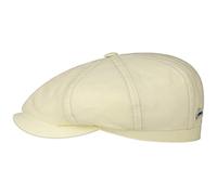 Stetson Hatteras Sustainable Cotton Flat Cap Women/Men - Made in The EU Newsboy with Peak Summer Spring-Summer - S (54-55 cm) Pastel Yellow