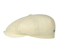 Stetson Hatteras Sustainable Cotton Flatcap Made in EU Unisex Summer Flatcap 100% Cotton Sustainable Pastel Yellow S (54-55 cm)