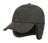 Stetson Herringbone Cap Baseballcap 6 Panel Ear Flaps Fleece Lined Fullcap Fabriccap Herringbone Pattern Men Autumn Winter Grey L (58-59 cm)