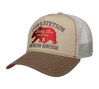 Stetson JBS-Bear Trucker Cap Cotton Brand Embroidery Snapback Mesh Peaked Cap Men Winter Summer Beige