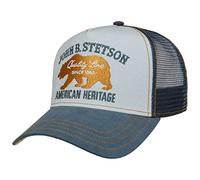 Stetson JBS-Bear Trucker Cap Cotton Brand Embroidery Snapback Mesh Peaked Cap Men Winter Summer Blue