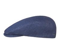 Stetson Just Linen Flat Cap Made in EU Unisex Spring Summer Blue