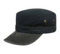 Stetson Katonah Cotton Army Cap Women/Men - Military Metal Buckle, with Peak Summer-Winter Summer - L (58-59 cm) Navy