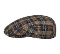 Stetson Kent Flat Cap Harris Tweed Made in EU Men Autumn Winter Black-Yellow