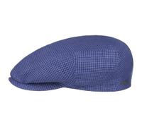 Stetson Kent Houndstooth Golf Flat Cap Women/Men - Made in The EU Ivy hat with Peak, Lining, Lining Spring-Summer Spring Summer - M (56-57 cm) Blue