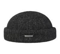 Stetson Lavoy Herringbone Dockercap Melange Wool Adjustable Made in EU Men Autumn Winter Anthracite XL (60-61 cm)