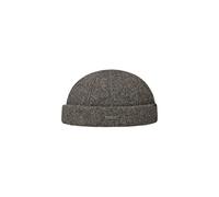 Stetson Lavoy Herringbone Wool Docker Hat Men - Made in The EU Cap Winter Beanie with Cuff, caps, Lining, Hook-and-Loop Closure Autumn-Winter - XXL (62-63 cm) Dark Beige