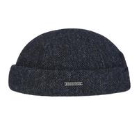 Stetson Lavoy Herringbone Dockercap Melange Wool Adjustable Made in EU Men Autumn Winter Navy S (54-55 cm)