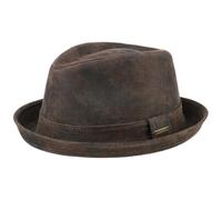 Stetson Leather Player Vintage Hat for Men Spring Winter Brown XL (60-61 cm)