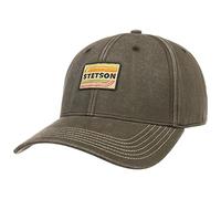 Stetson Lenloy Cotton Cap Men - Baseball Curved Brim Metal Buckle, with Peak, Lining Winter Autumn Summer Spring Summer-Winter - One Size Brown-Grey